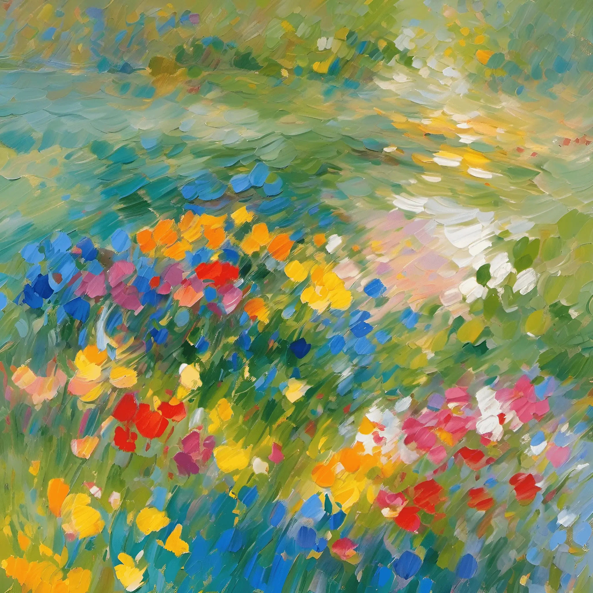 Floral impressionist painting
